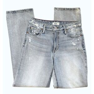 Edgely Relaxed Straight Leg Jeans Women's 8 Super High Rise Light Wash 90s Style